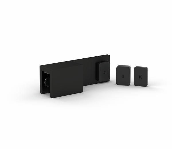 Butée de porte pour montage ultérieur, verre-verre 180°