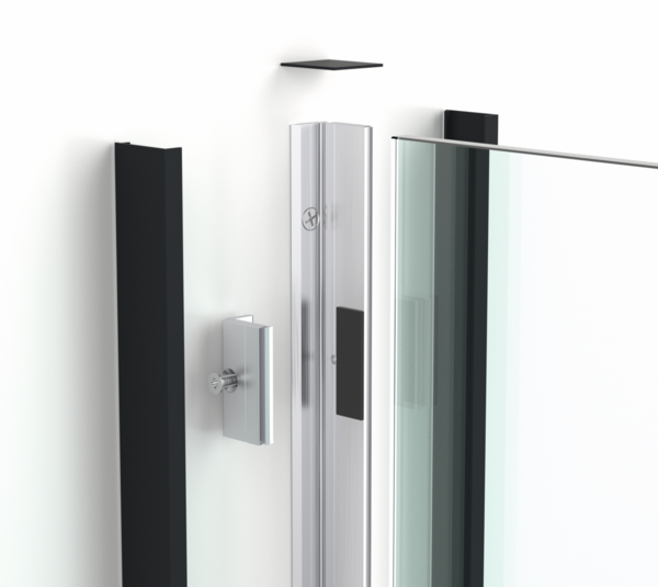 Glass clamping profile, end cap