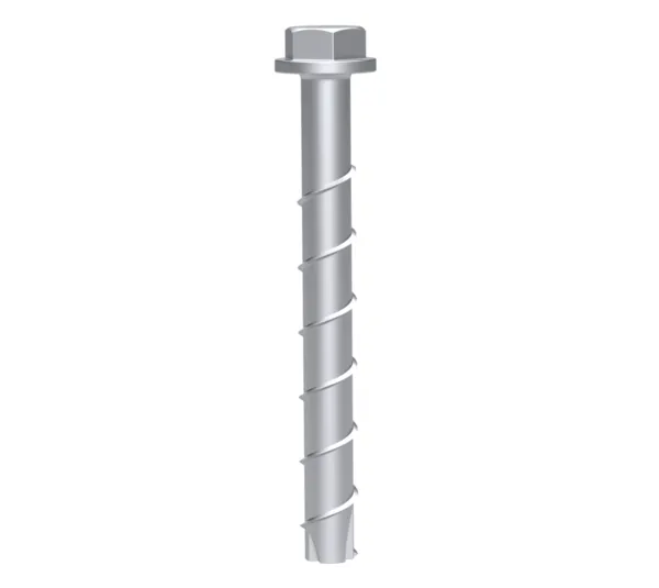 Concrete screw with hexagon head, galvanised steel