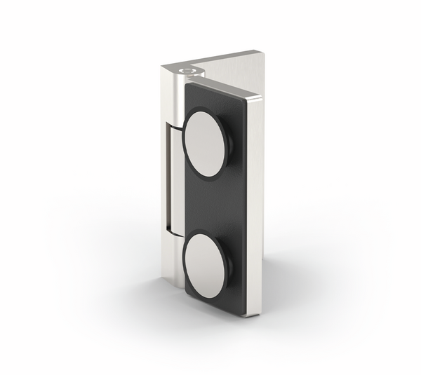 Shower door hinge Madrid FM, glass-wall 90° 