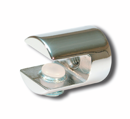 Glass shelf support round