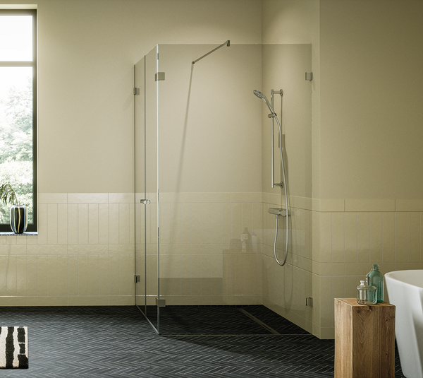 Shower door hinge Juna®, glass-glass 135°