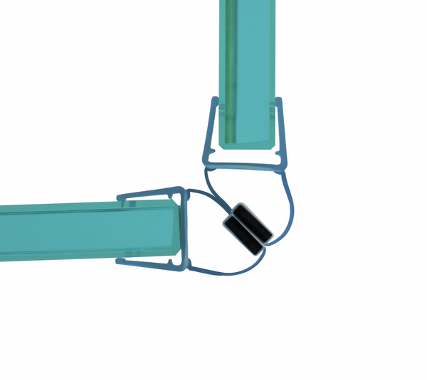 Junta de puerta ducha con imán 90° p. puertas simple efecto