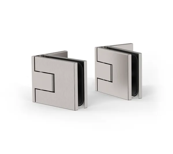 Shower door hinge Juna®, glass-wall 90°