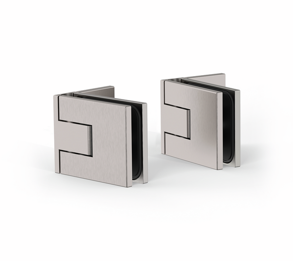 Shower door hinge Juna®, glass-wall 90°