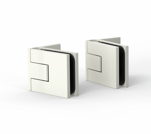 Shower door hinge Juna®, glass-wall 90°