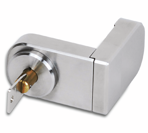 Glass door lock for UV bonding