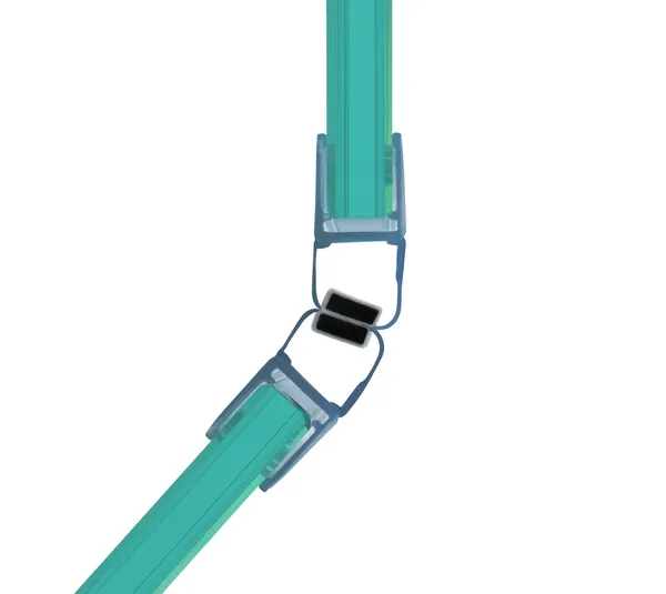 Shower door seal with magnet 135°