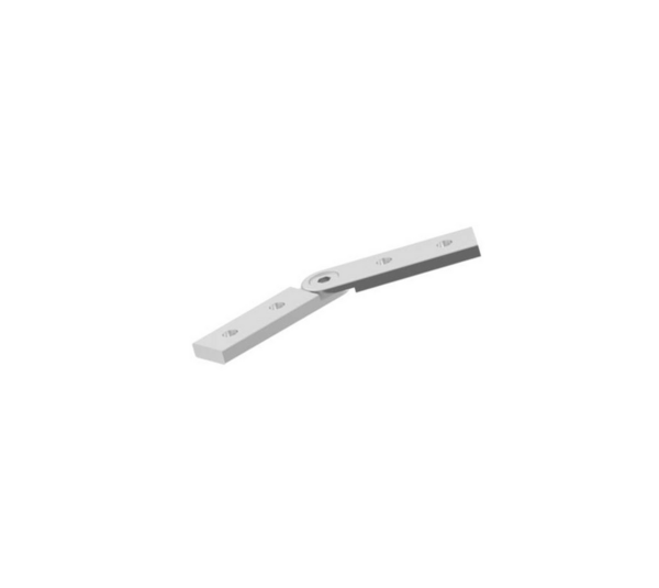 Adjustable horizontal angle bracket, 42.4 mm diameter, open, aluminium
