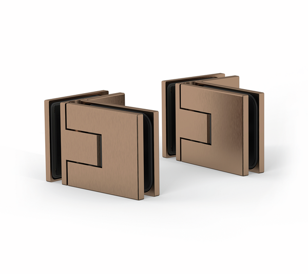 Shower door hinge Juna®, glass-glass 90°