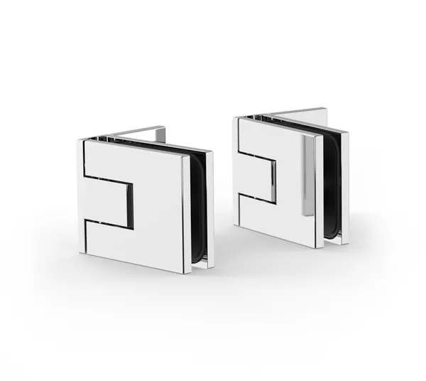 Shower door hinge Juna®, glass-wall 90°