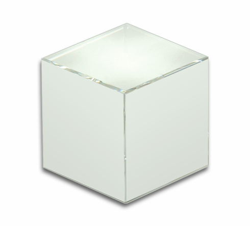 Glass shelf support cube borosilicate glass
