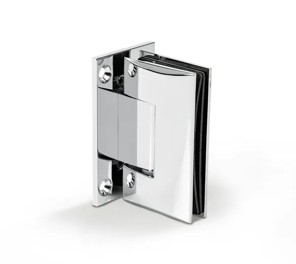 Art shower door hinge, glass-wall 90°