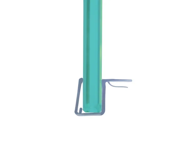 Shower door seal with 90° corner stop