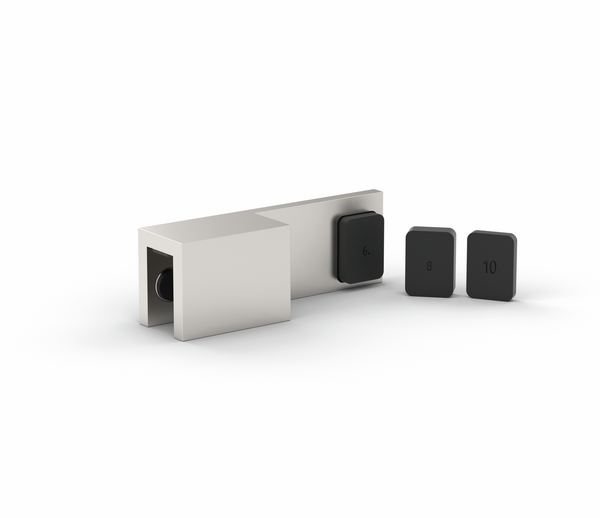 Butée de porte pour montage ultérieur, verre-verre 180°