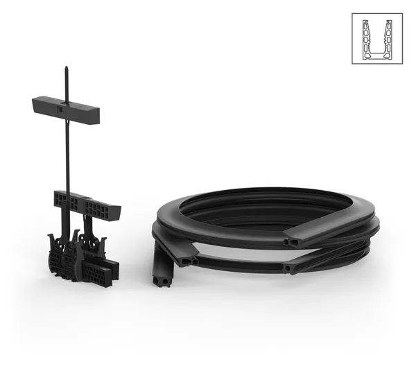 Mounting set VetroMount® Heavy Duty, without cover profile