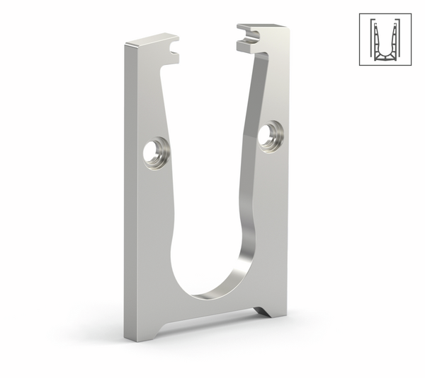 VetroMount® tussenstuk voor afvoer met afdekprofiel