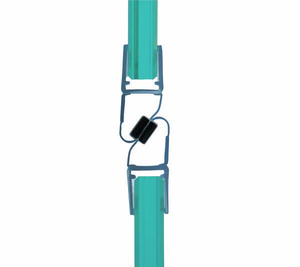 Shower door seal with magnet 180° for single-action doors