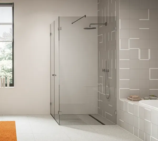 Duschtürband Juna®, Glas-Glas 135°