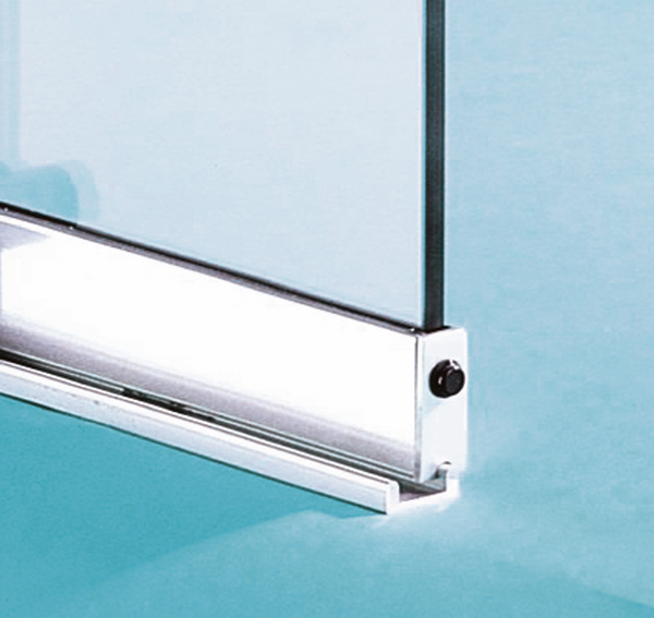 Bottom track, Double, Freeslide system, 6 mm glass