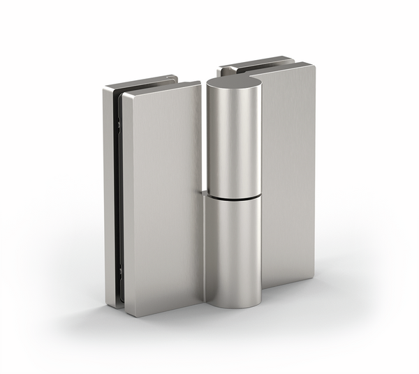 Paumelle de porte de douche Arta, verre-verre 180°