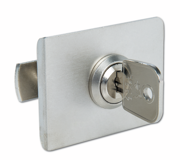 Glass door lock with glass processing