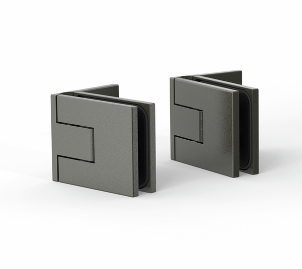 Shower door hinge Juna®, glass-wall 90°