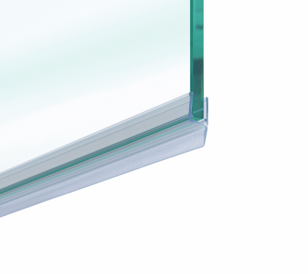 Shower door seal with short sealing lip