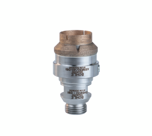 Industrial diamond hollow drill with countersink ring