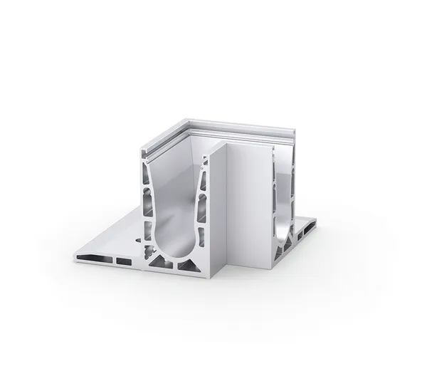 VetroMount® outside corner for floor profile F