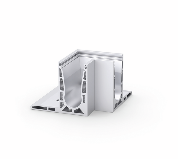 Angle extérieur VetroMount® pour profilé de sol F