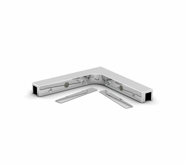Stabilising bracket, glass-glass 90°