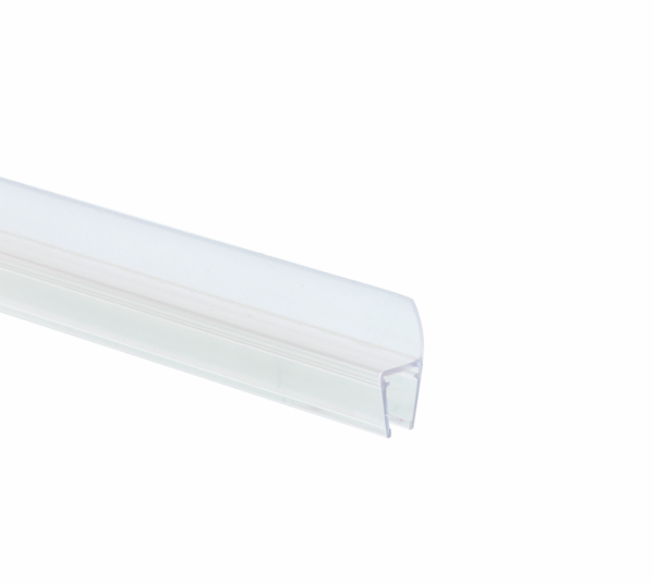 Shower door seal with short sealing lip