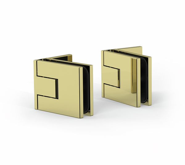 Shower door hinge Juna®, glass-wall 90°
