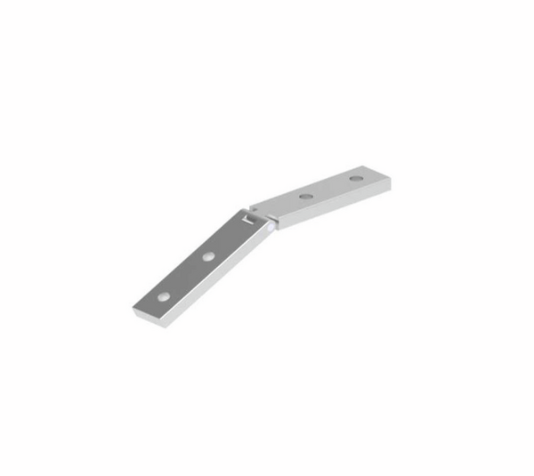Adjustable vertical angle connector ø 42.4 mm open, aluminium
