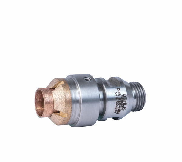 Industrial diamond hollow drill with deep countersink