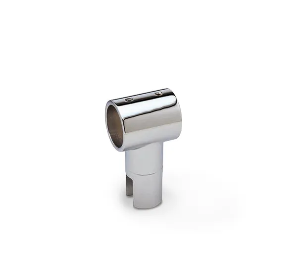 Conector a vidrio, Round 19, versión alta, agujero pasante