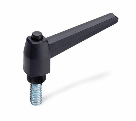 Klemmhebel, M 8 Gewinde, 63 mm Grifflänge, 40 mm Gewindelänge