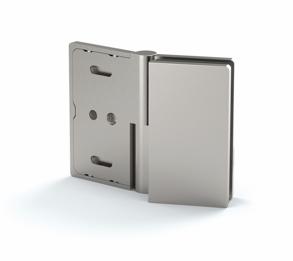 Adjustable angle connector, glass-glass/wall 45-180°
