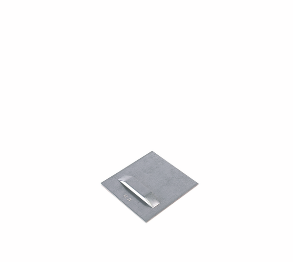 Mirror plate with one eyelet, self-adhesive