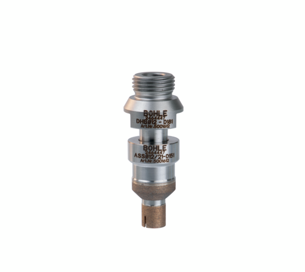 Industrial diamond hollow drill with countersink ring