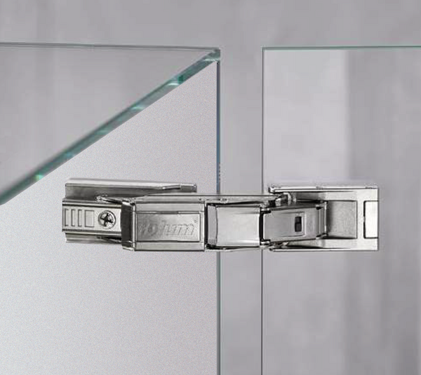 Cristallo, glass-glass, complete hinge