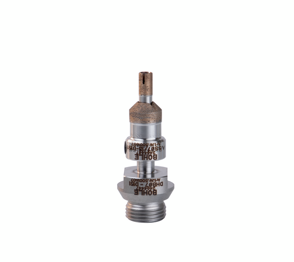 Industrial diamond hollow drill with countersink ring