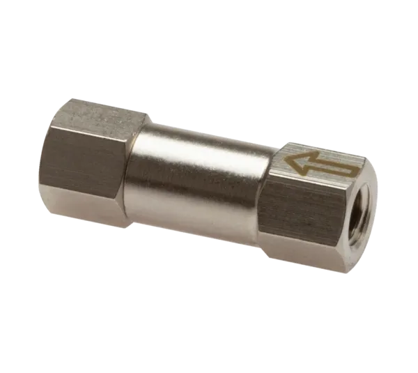Check valve, G 1/8", PN 10, nickel-plated brass