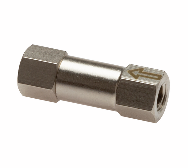 Terugslagklep, G 1/8", PN 10, messing vernikkeld