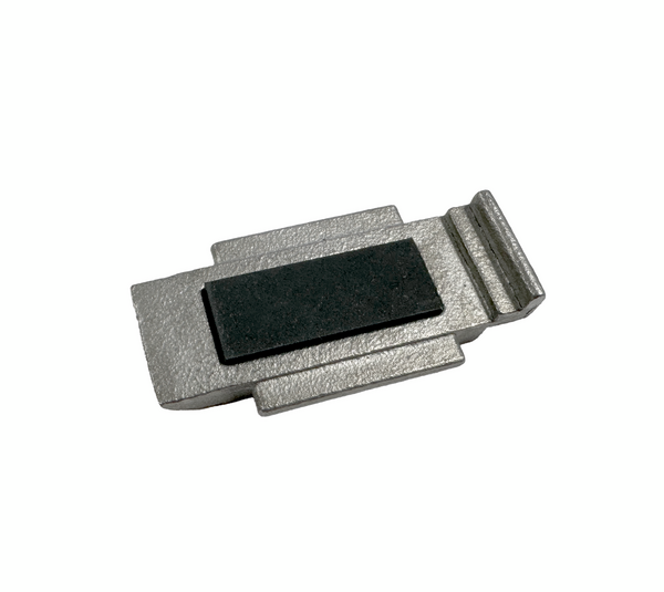 Placa de seguridad con fijación por abrazadera, rectangular, 70 x 55 mm, estrech