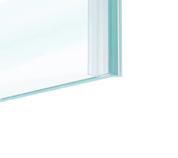 Shower door seal with 90° corner stop