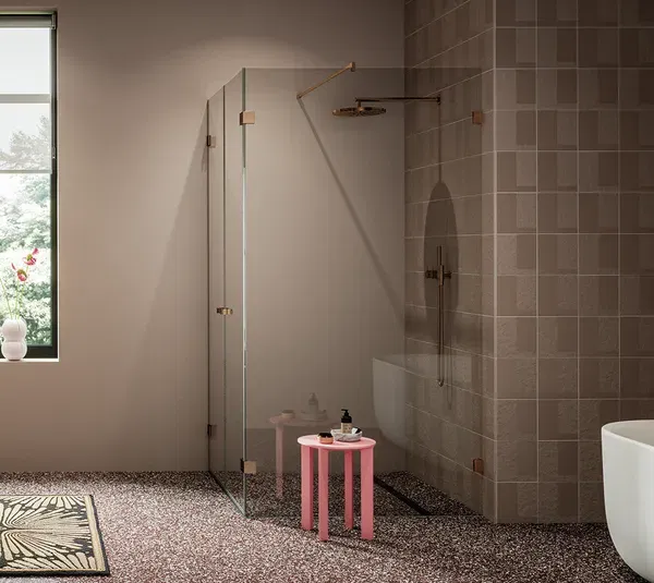 Duschtürband Juna®, Glas-Glas 90°