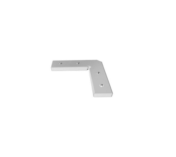 Angle connector horizontal ø 42.4 mm open, aluminium