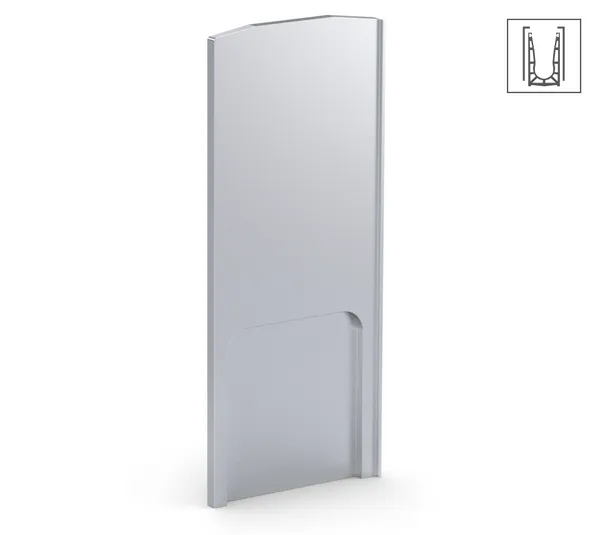 Embout VetroMount®, pour profilé latéral U, pour escalier